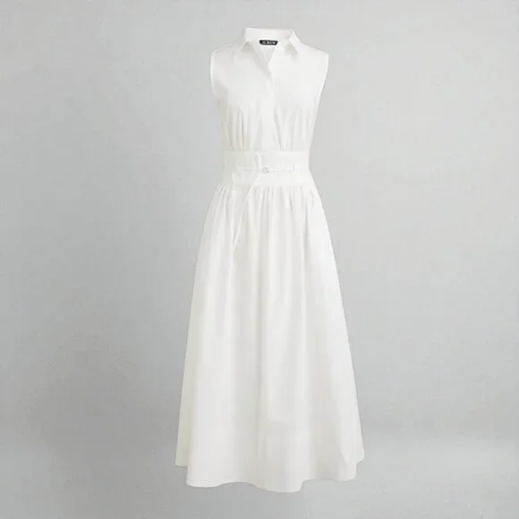 J. Crew Fitted-waist shirtdress in cotton poplin Size 0 - Picture 3 of 9